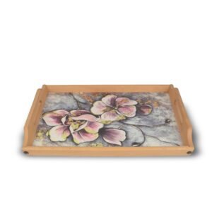 Wooden Serving Tray Acrylic Base 1 Pcs - Small