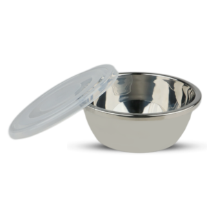 Stainless Steel Storage Bowl With Food Grade Plastic Lid 3 Pcs Food Container