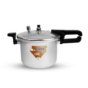 CHEF Soft Anodized Aluminum Pressure Cooker With Glass - 1305 Long Handle