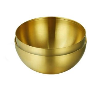 Majestic Chef Stainless Steel Gold Plated Salad Bowl - KOREAN