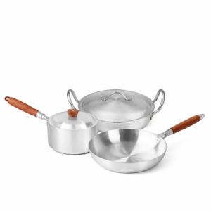 Aluminum Karahi 24cm+Aluminum Frying Pan 20cm+Aluminum Sauce Pan 20cm - Combo Deal #18
