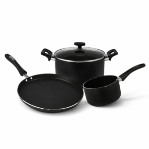 Majestic Premium Quality Mini Nonstick Gift Set 3 Pcs Kitchen Set - Pizza Pan Casserole & Milk Pan / Trio Series- Deal #17