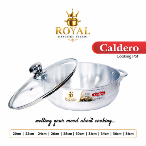 KK Metal Finish Caldero Pot (Glass Lid)