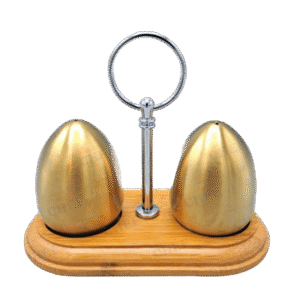Majestic CHEF Stainless Steel Gold Plated Cruet Bottles Season Salt Shaker Cans