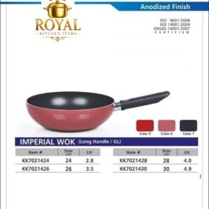 KK Non-stick Wok/Karahi Imperial Wok (Long Handle)