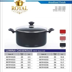 KK Non Stick Lumina Casserole (Glass Lid)