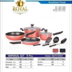 KK Nonstick Cookware Imperial Gift Set – 9 Pieces